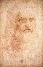 Leonardo da Vinci Bild mit Farben aus Sanguine